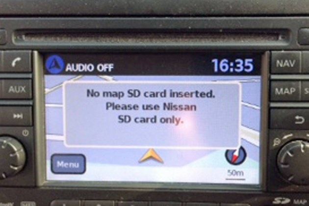 Nissan Micra Satnav SD Card Problem